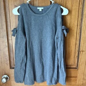 J. Jill Charcoal Knit Sweater